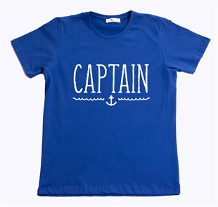 Captain Erkek Tişört - Mavi