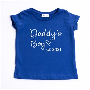 Daddy's Boy Tişört - Mavi
