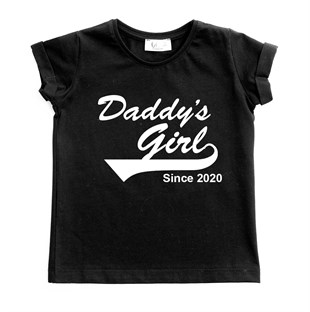 Daddy's Girl Since Çocuk Tişört - Siyah