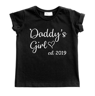 Daddy's Girl Tişört - Siyah