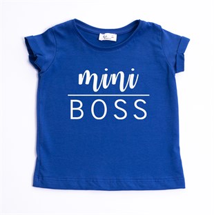 Mini Boss Çocuk Tişört - Mavi