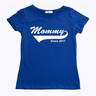 Mommy Since Kadın Tişört - Mavi