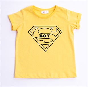 Super Boy Çocuk Tişört - Sarı