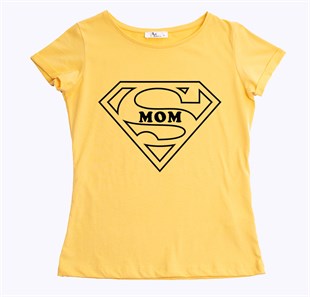 Super Mom Kadın Tişört - Sarı