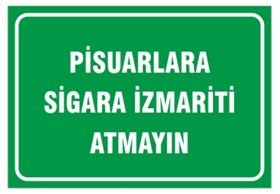 Pisuvarlara Sigara İzmariti Atmayın