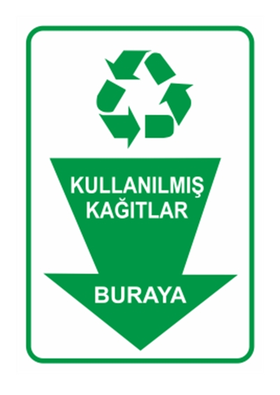 Kullanılmış Kağıtlar Buraya Aşağı Ok