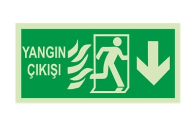 Yangın Çıkışı Aşağı Ok Lümen