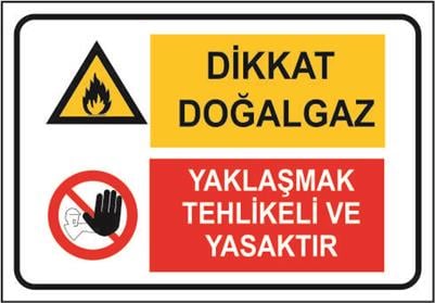 Dikkat Doğalgaz Yaklaşmak Tehlikeli ve Yasaktır