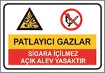 Patlayıcı Gazlar, Sigara İçilmez, Açık Alev Yasaktır