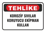 Tehlike Krozif Sıvılar Koruyucu Ekipman Kullan