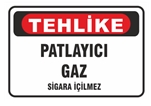 Tehlike Patlayıcı Gaz Sigara İçilmez