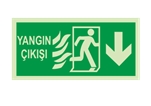 Yangın Çıkışı Aşağı Ok Lümen