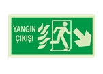 Yangın Çıkışı Sağ Aşağı Ok Lümen