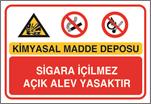 Kimyasal Madde Deposu Sigara İçilmez Açık Alev Yasaktır