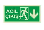 Acil Çıkış Aşağı Ok Lümen