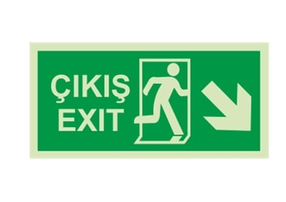 Exit Çıkış Sağ Aşağı Ok Lümen