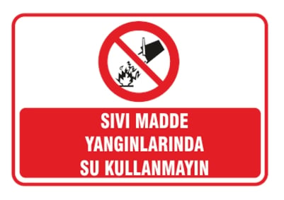 Sıvı Madde Yangınlarında Su Kullanmayın