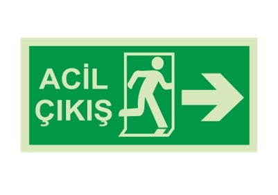 Acil Çıkış Sağ Ok Lümen