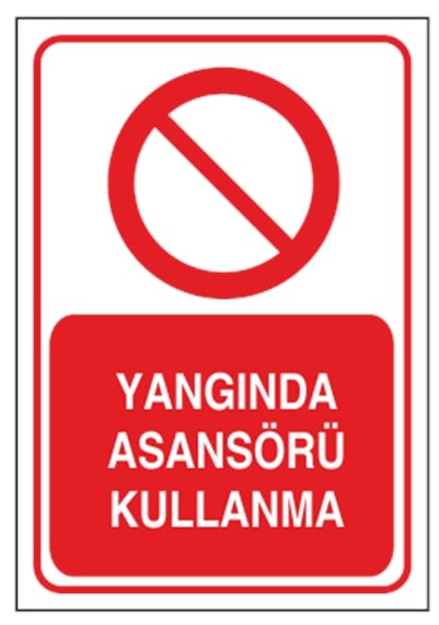 Yangında Asansörü Kullanma