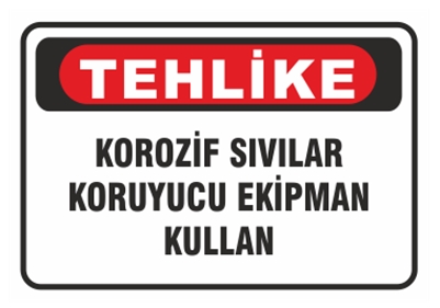 Tehlike Krozif Sıvılar Koruyucu Ekipman Kullan