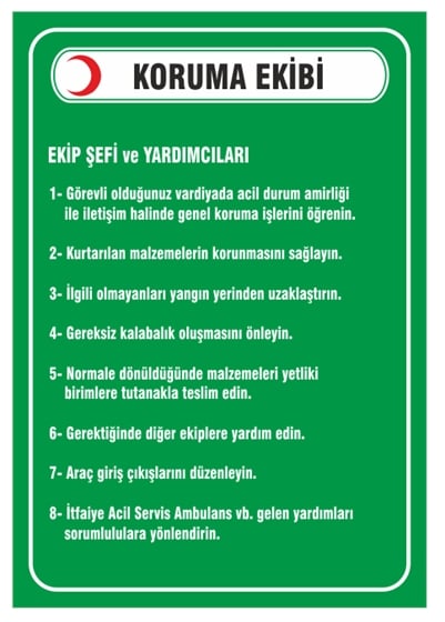 İlkyardım Koruma Ekibi Talimat