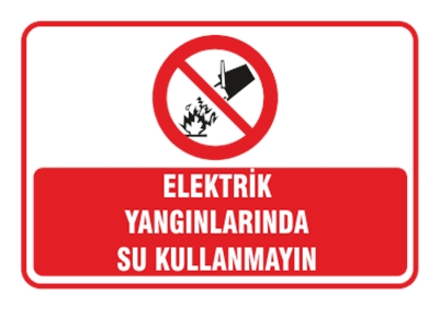 Elektrik Yangınlarında Su Kullanmayın2
