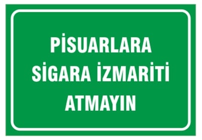 Pisuvarlara Sigara İzmariti Atmayın