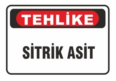 Tehlike Sitrik Asit