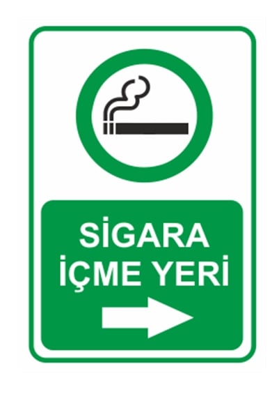 Sigara İçme Yeri Sağ Ok