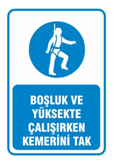 Boşluk ve Yüksekte Çalışırken Kemerini Tak