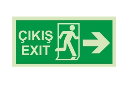 Çıkış Exit Sağ Ok Lümen