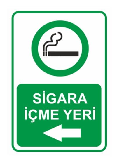 Sigara İçme Yeri Sol Ok