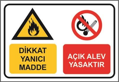 Dikkat Yanıcı Madde Açık Alev Yasaktır