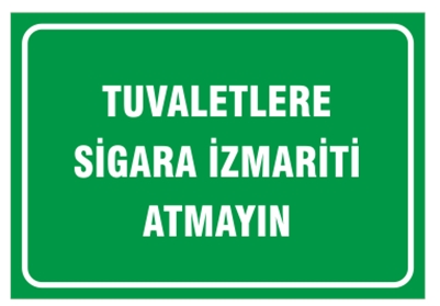 Tuvaletlere Sigara İzmariti Atmayın