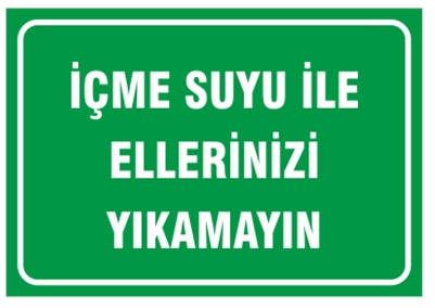 İçme Suyu İle Ellerinizi Yıkamayın
