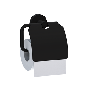 Kale D100 Mat Siyah Kapaklı Tuvalet Kağıtlığı