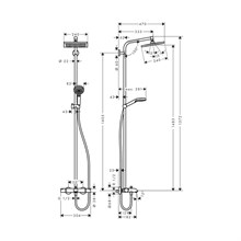 Hansgrohe Crometta 240 Termostatik Bataryalı Krom Duş Kolonu