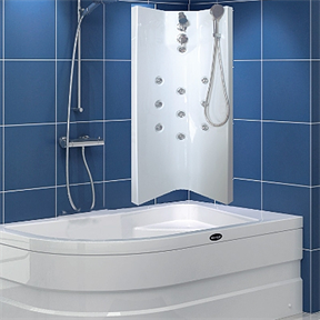Shower Capua 50x50 cm Küvet Üzeri Köşe Şok Duş