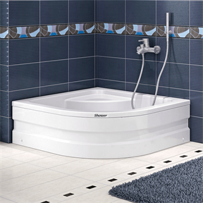 Shower Cellesse 120x120 cm Oval Mini Küvet