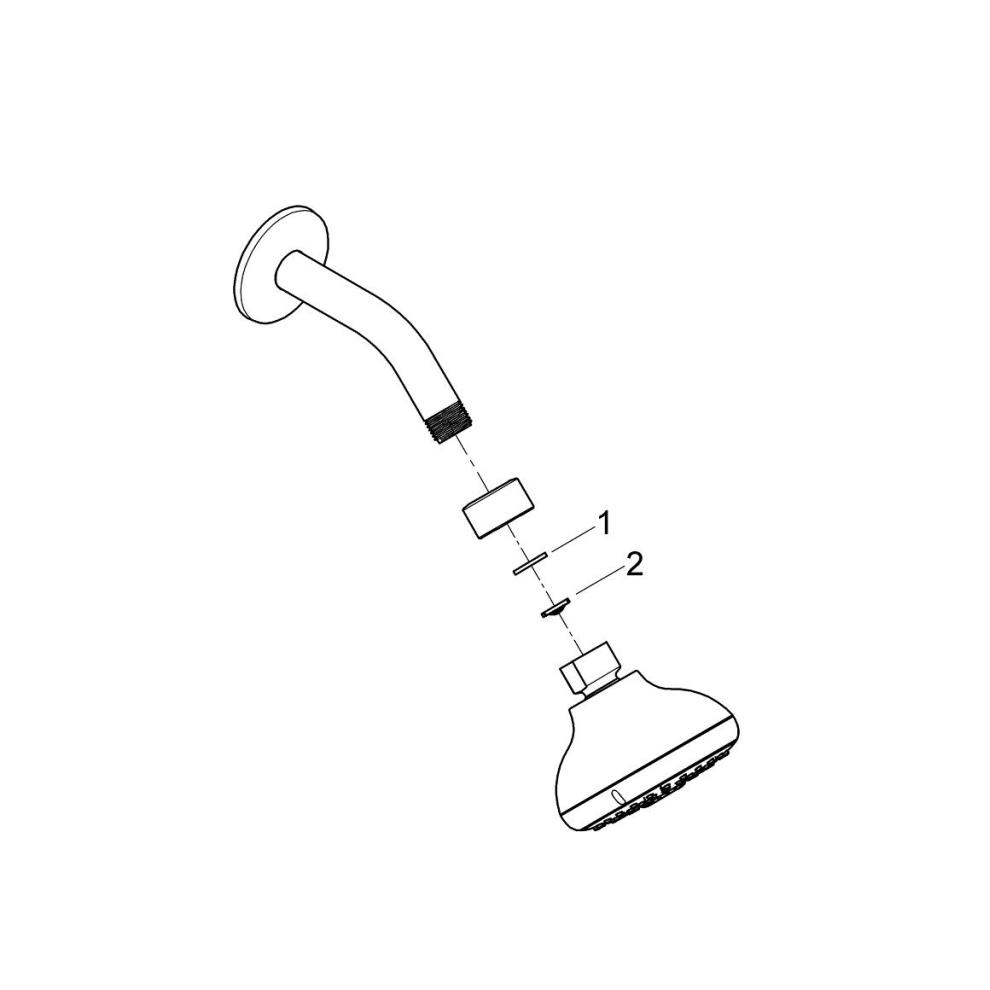 Grohe Tempesta 100 Krom Tepe Duşu Seti Banyotrendy