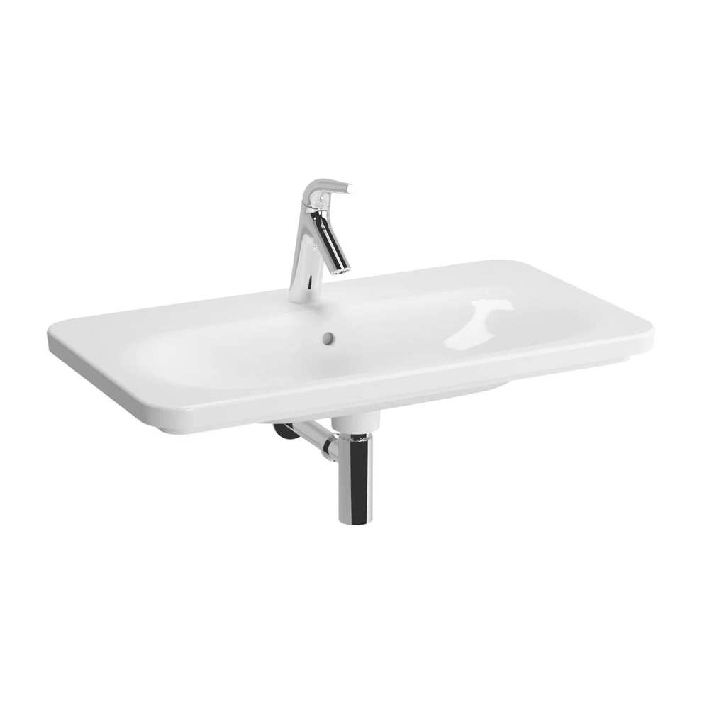 VitrA Nest Trendy 80 Cm Beyaz Etajerli Lavabo - Banyotrendy