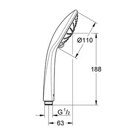 Douche De Tête 3 Jets Euphoria 260 Mm - GROHE - Chromé - Rain