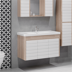 Denko Mostar 90 cm Lavabo Alt Dolabı - Banyotrendy