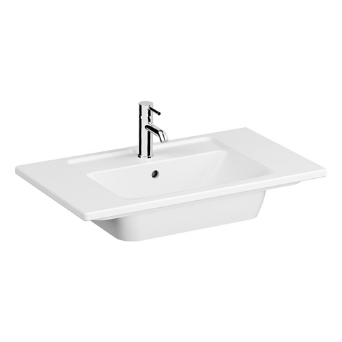 VitrA İntegra 80 Cm Beyaz Etajerli Lavabo - Banyotrendy