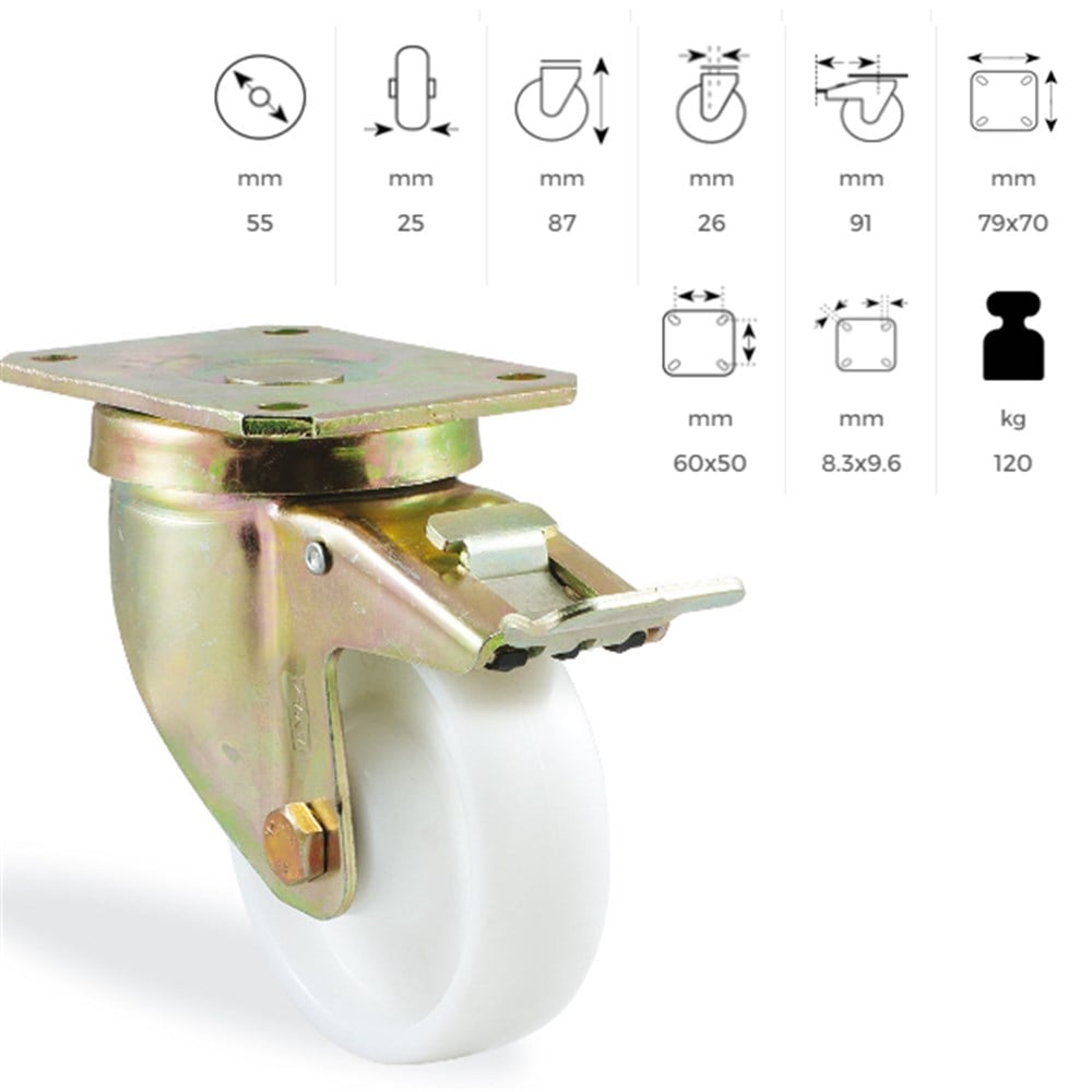 AĞIR MOBLEN BURÇLU TEKER 55 MM 4102RMB55