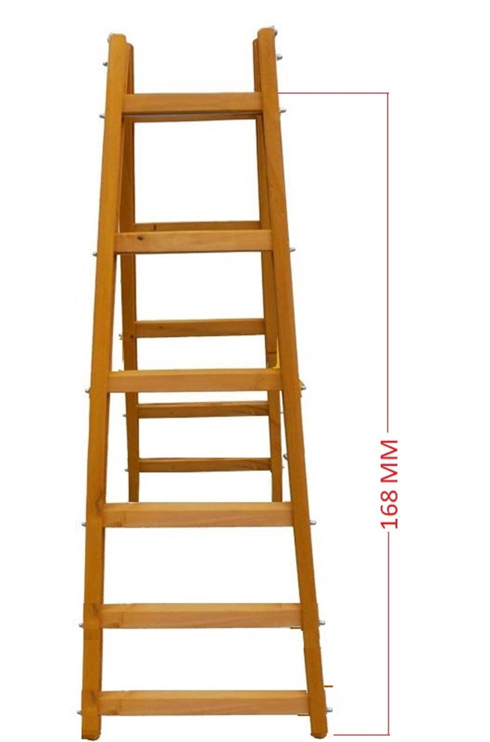 AHŞAP MERDİVEN DESTEKLİ 6 BASAMAKLI