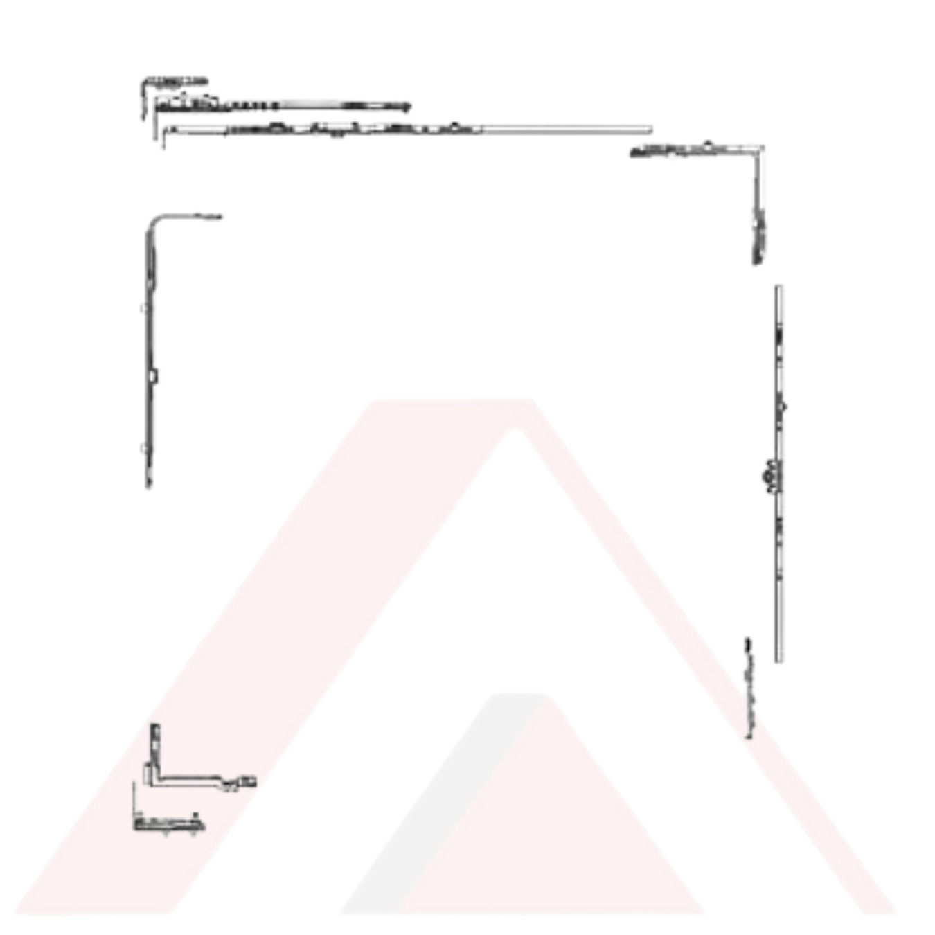 Aluminyum Gizli Menteşeli Çift Açılım Takımı Pvc Kanallı Aluminyumlar için (SOL)
