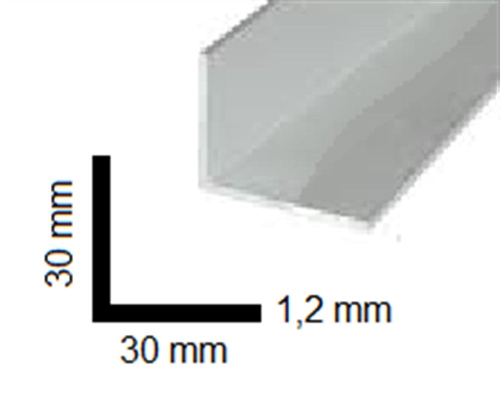 Aluminyum Köşebent 30x30 mm