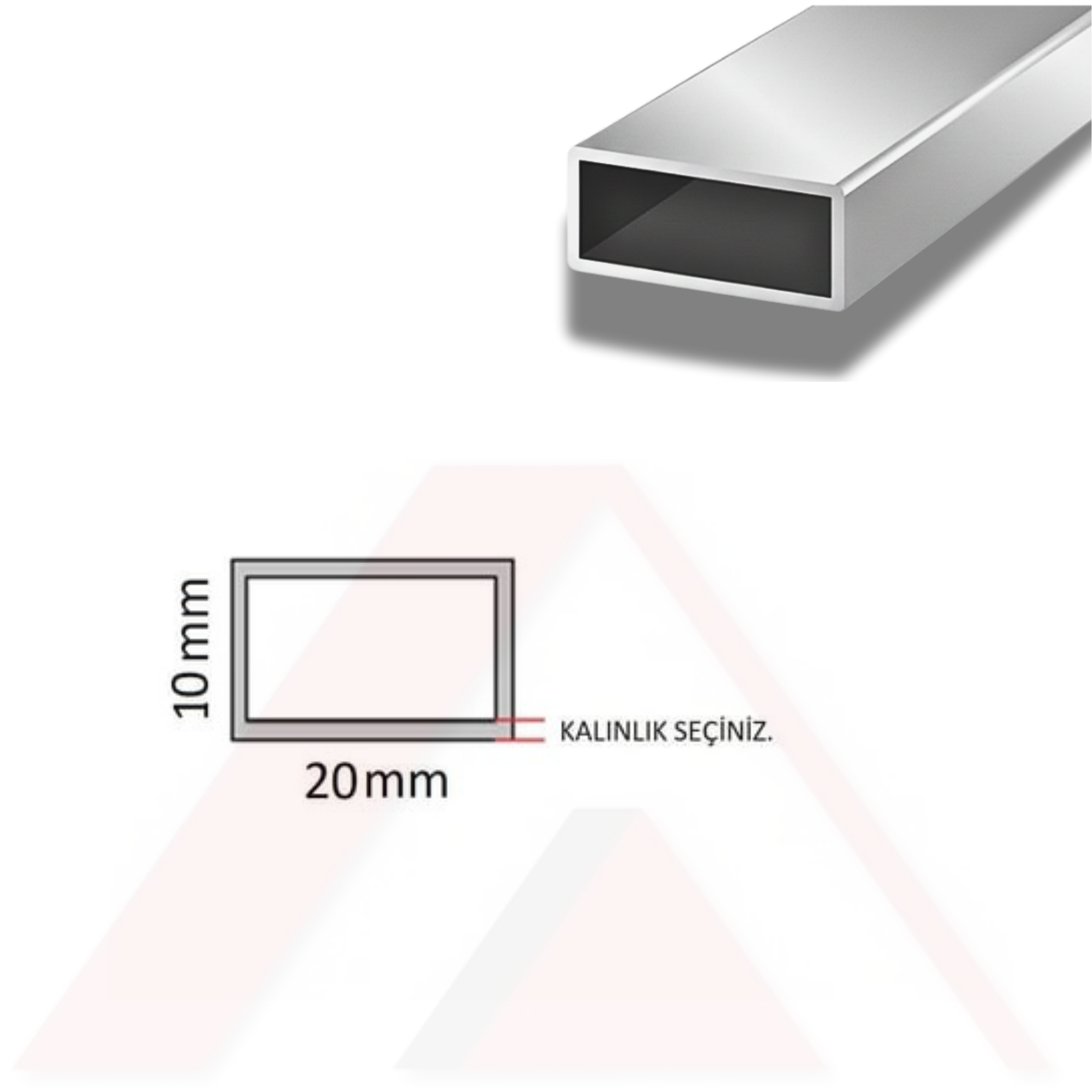 Aluminyum Kutu Profil 20x10