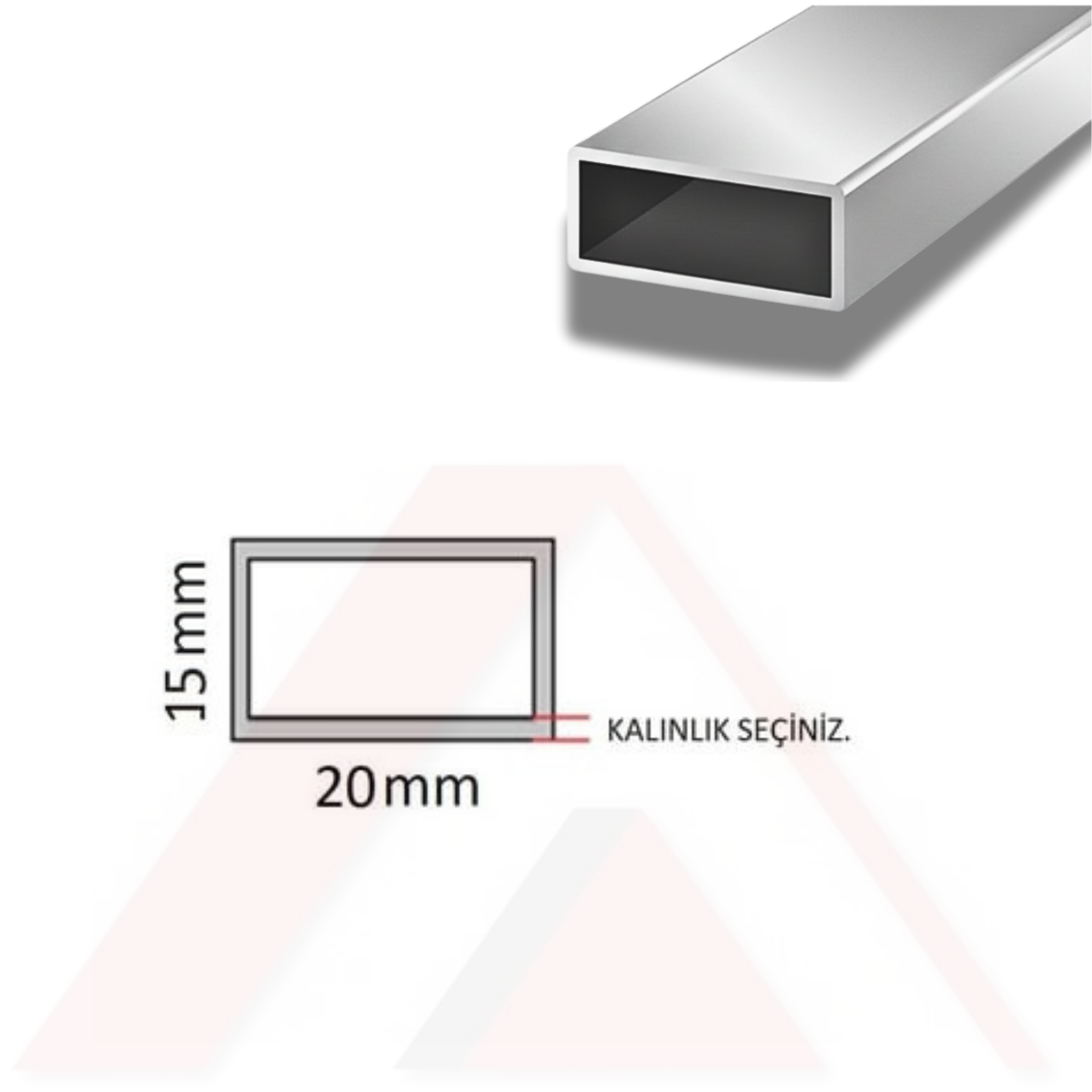 Aluminyum Kutu Profil 20x15